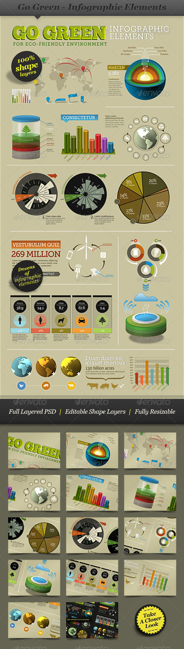 GraphicRiver Go Green Infographic Elements info template 233111 GraphicRiver Go Green Infographic Elements info template 233111