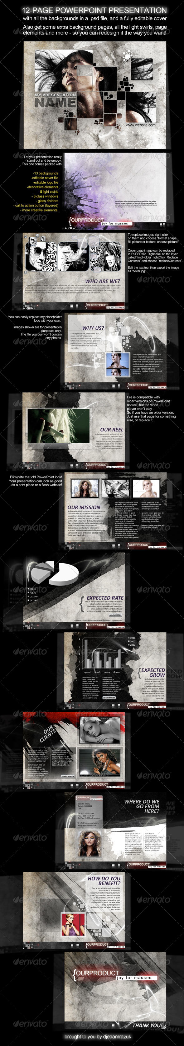 12-Page PowerPoint Presentation - Splash - Creative Powerpoint Templates