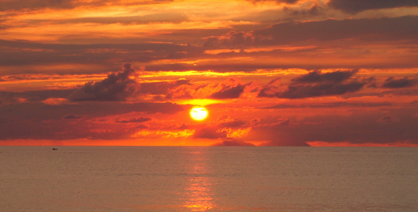 Golden Sun With Islands wide view Golden Sun With Islands wide view