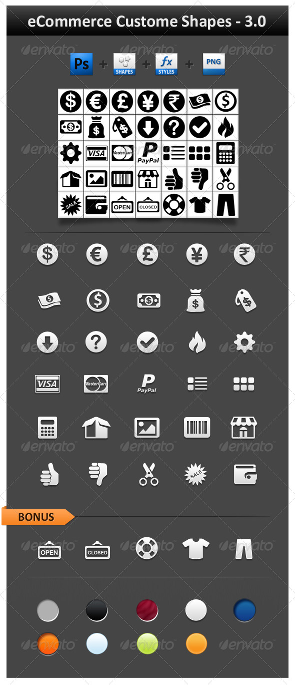 eCommerce Custom Shapes 3.0 - Objects Shapes