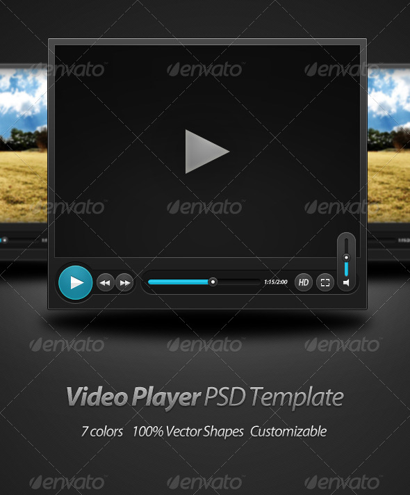 Video Player PSD Template - Miscellaneous Web Elements