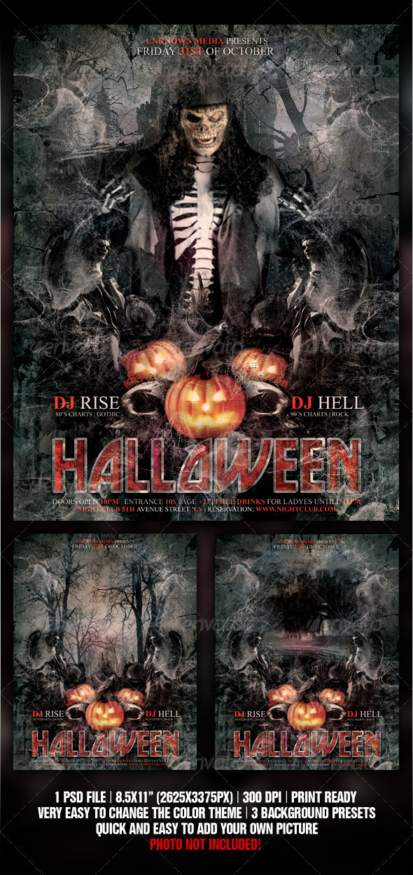 Halloween / Rock Night Club Party Flyer / Poster