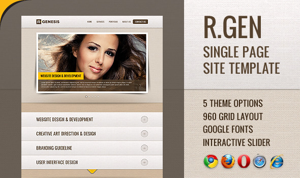 R.Gen - Single Page Site Template