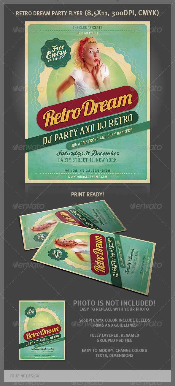 Retro Dream Party Flyer