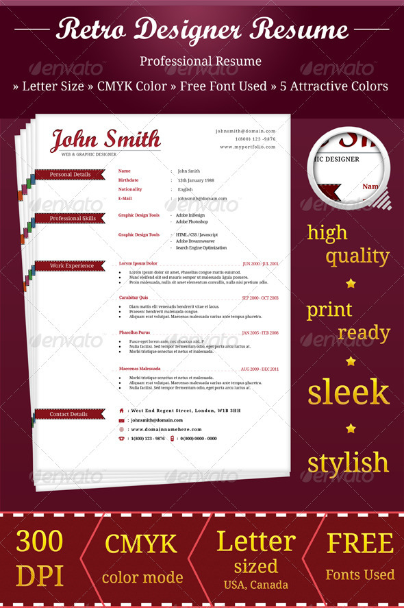 Retro Designer Resume