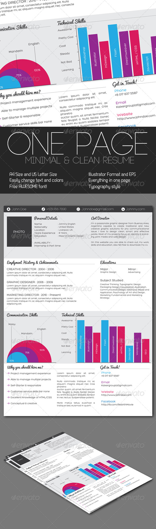 Clean One Page Resume