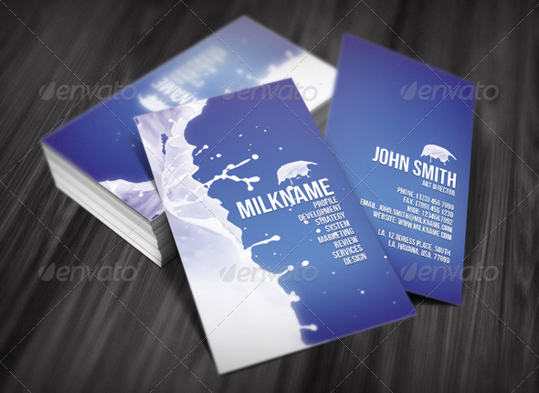 Milk Business Card Milk Business Card