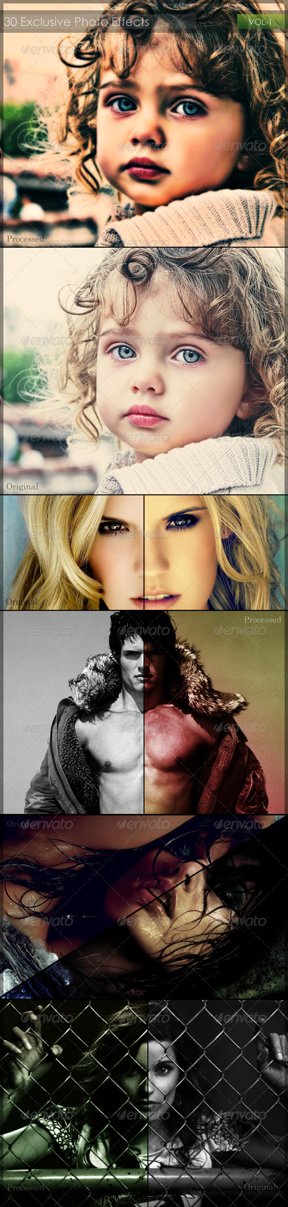 30 Exclusive Photo Effects Action Pack VOL-1 - Photo Effects Actions