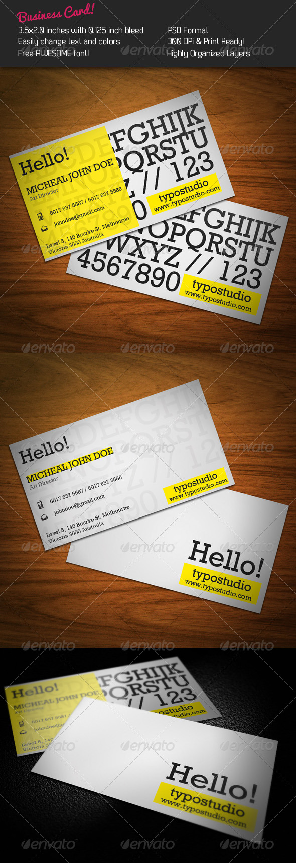 Alphabet Business Card