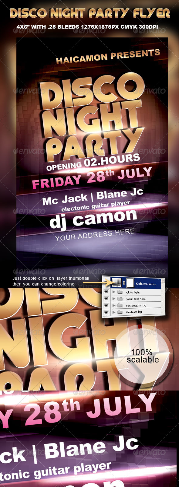Disco Night Party Flyer Disco Night Party Flyer
