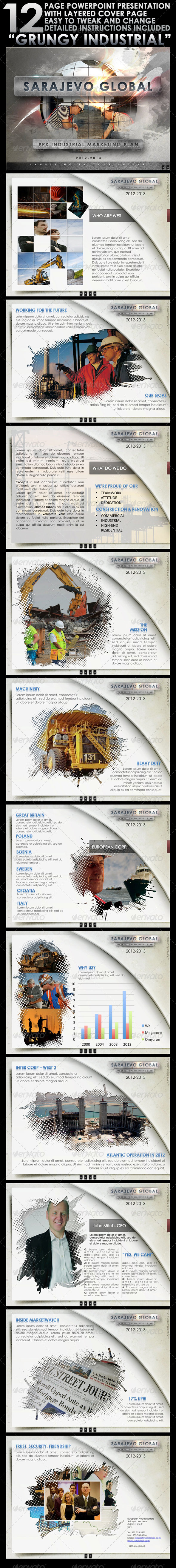 Powerpoint Presentation "Grungy Industrial" - Powerpoint Templates Presentation Templates