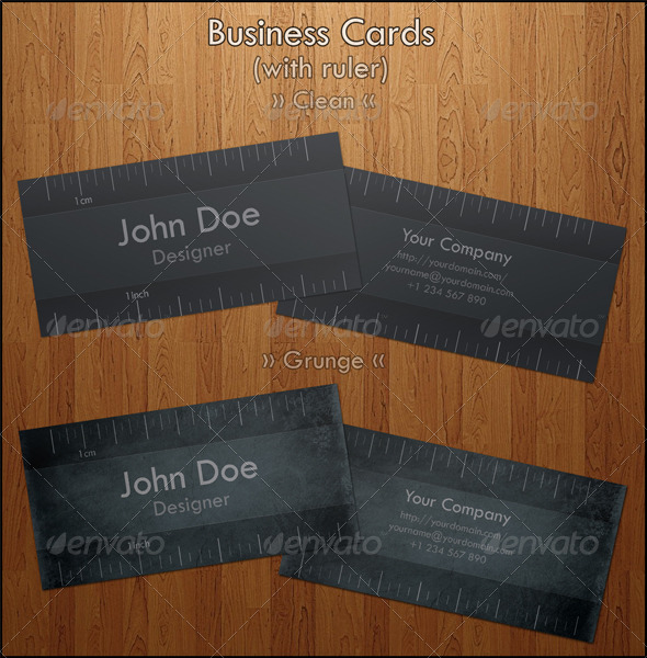 Business Card with Ruler Business Card with Ruler