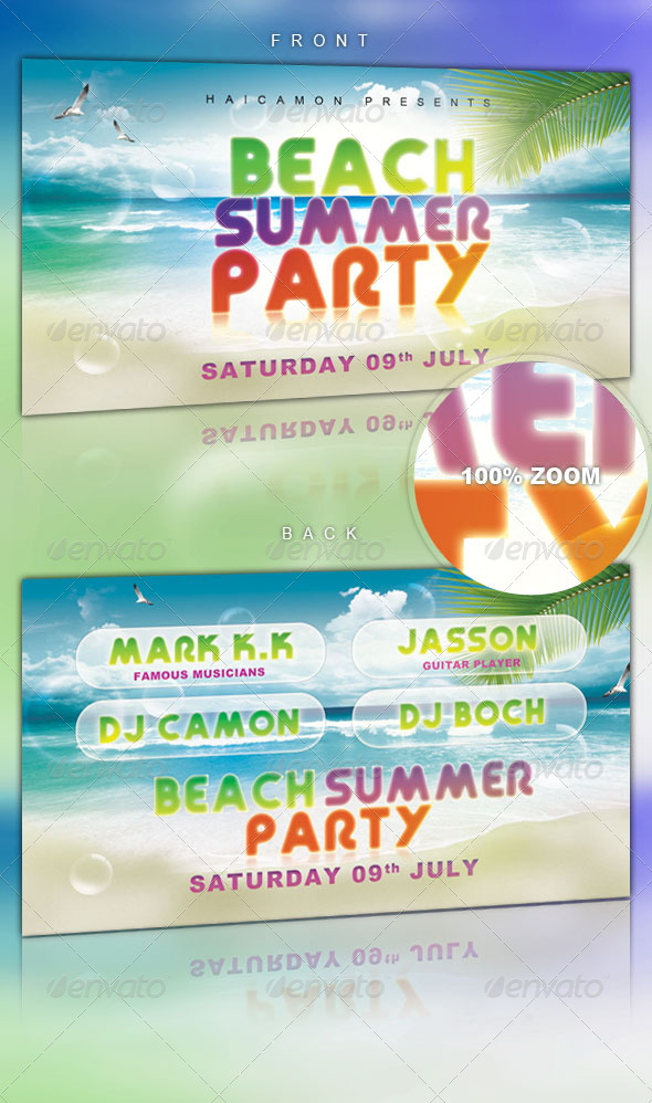 Beach Summer Party Flyer - Clubs & Parties Events