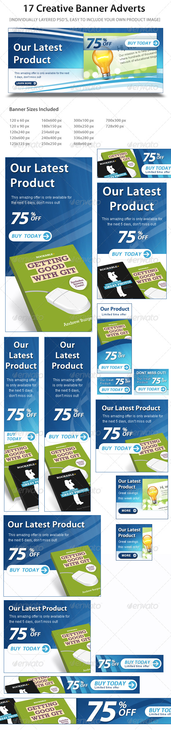 17 Web Marketing Banner Ads - Banners & Ads Web Elements
