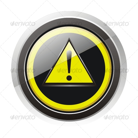 Glossy warning sign icon Glossy warning sign icon