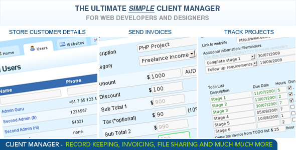 Ultimate Client Manager - CodeCanyon Item for Sale