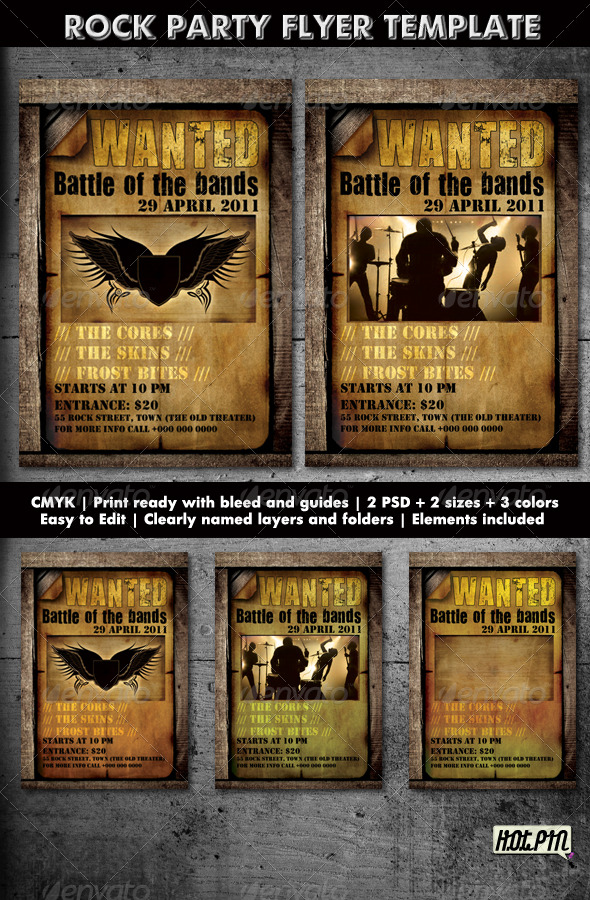 ROCK PARTY/CONCERT FLYER TEMPLATE 2 - Clubs & Parties Events
