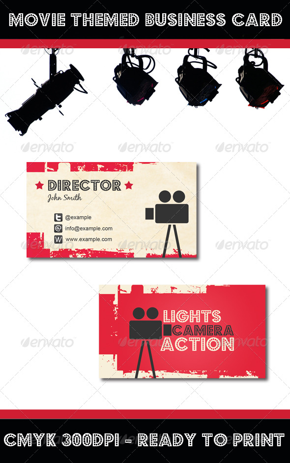 Movie Themed Business Card Movie Themed Business Card