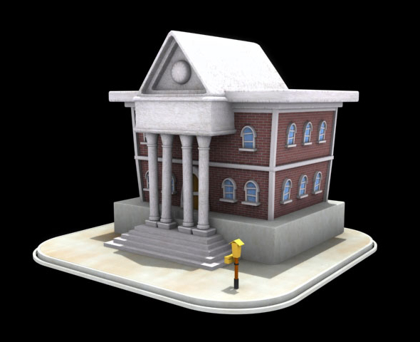 3D House Cartoon Style - 3DOcean Item for Sale
