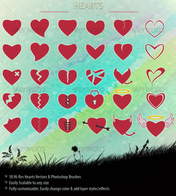 Hearts - Decorative Symbols Decorative