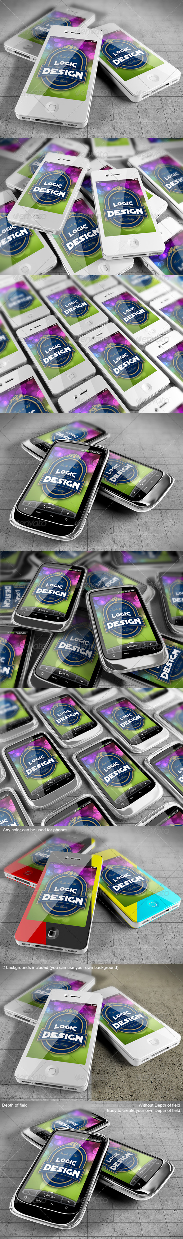 Smart Phones Mock Up