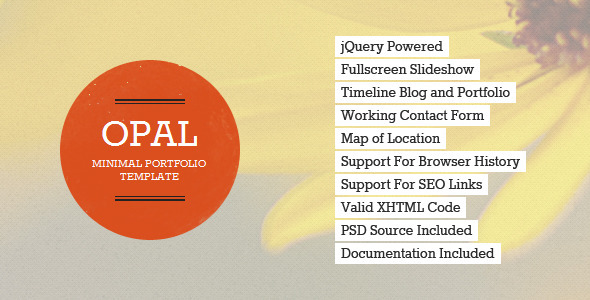 Opal - Minimal Portfolio Template