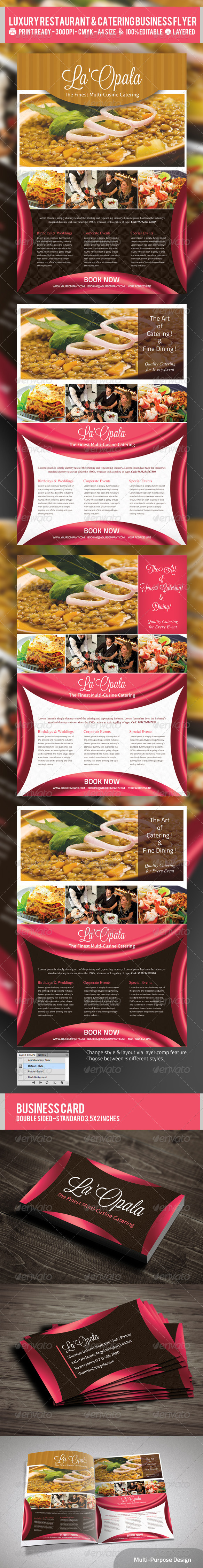 Luxury Restaurant & Catering Flyer PSD Template