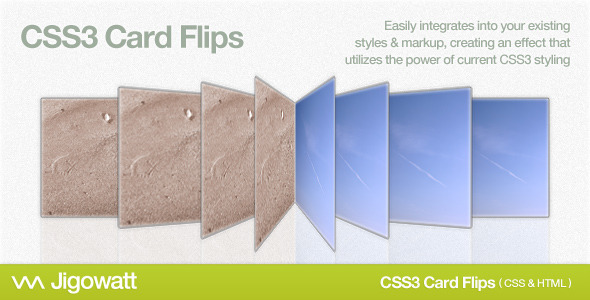CSS3 Card Flips - CodeCanyon Item for Sale
