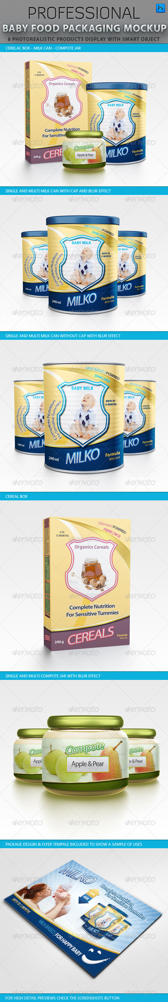 Baby Food Packaging Design Mockup Baby Food Packaging Design Mockup