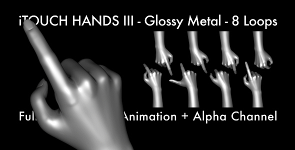 iTouch Hands III Glossy Metal Pack-8 Loops iTouch Hands III Glossy Metal Pack-8 Loops
