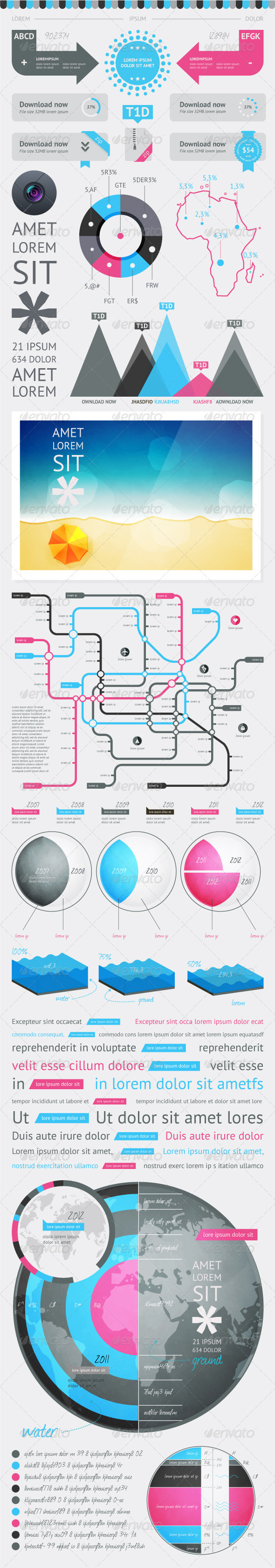 Elements of Infographics with buttons and menus Elements of Infographics with buttons and menus
