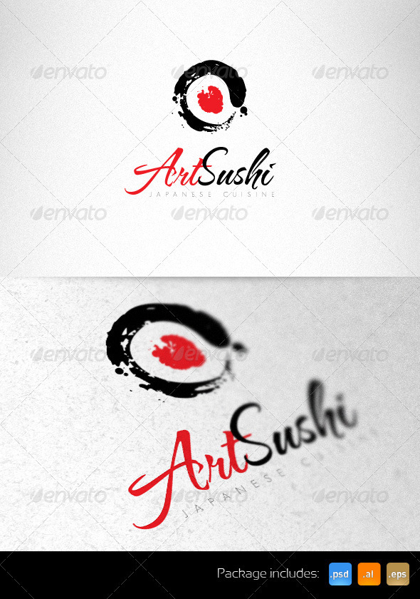 Art Sushi Creative Logo Template Art Sushi Creative Logo Template