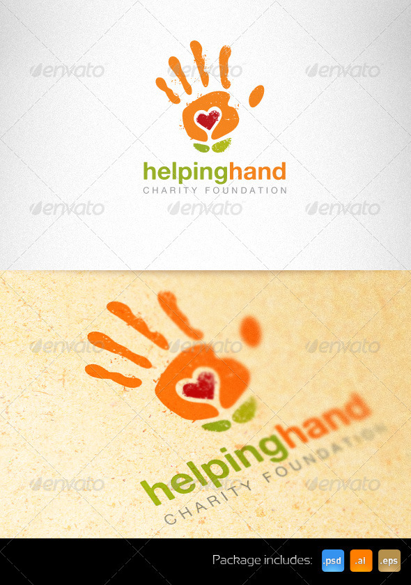 Helping Hand Charity Foundation Creative Logo Helping Hand Charity Foundation Creative Logo
