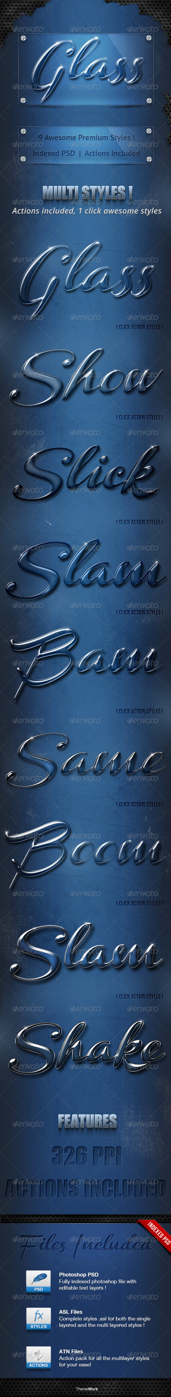 Glass & Crystal Premium Text Styles 2/2 - Text Effects Actions