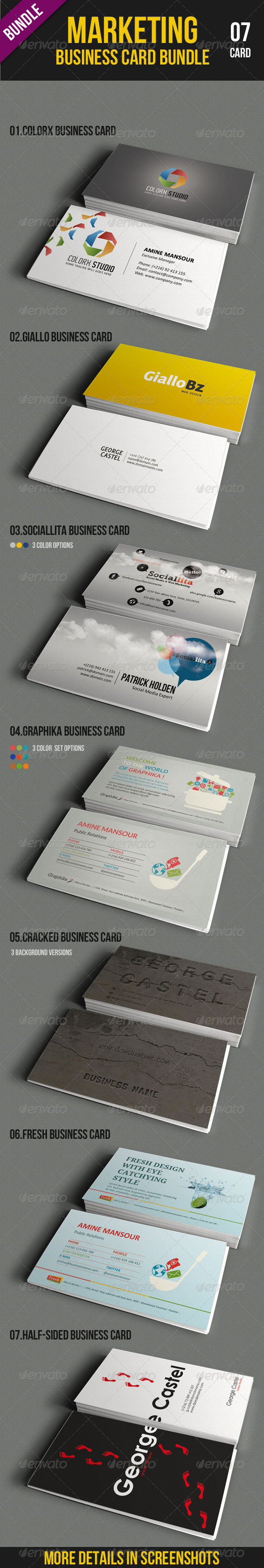 Marketing Business Card Bundle Marketing Business Card Bundle