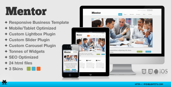 Mentor Premium Responsive Business HTML5 Template