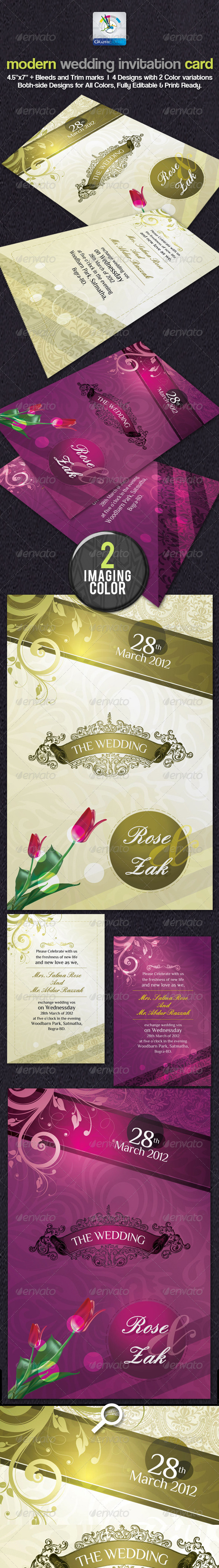 Modern Wedding Invitation Cards