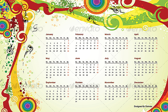 Vector 2010 Calendar