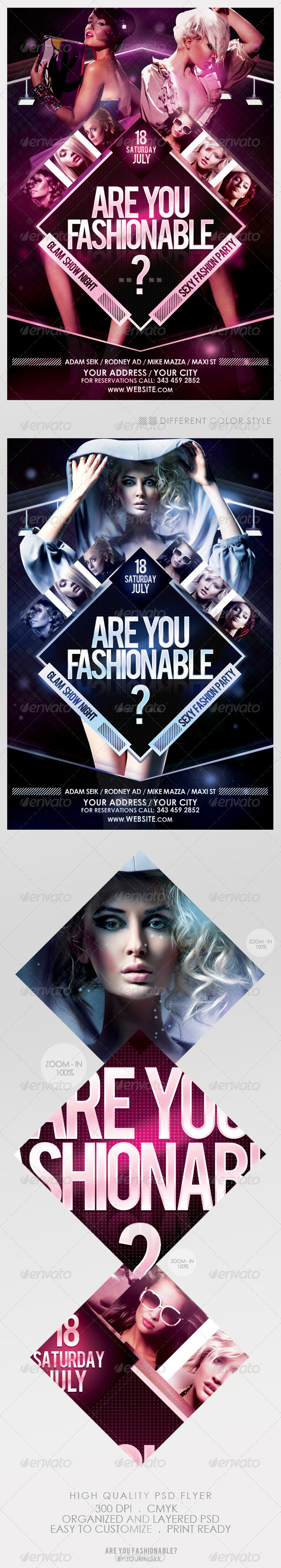 Are You Fashionable? Flyer Template - Flyers Print Templates