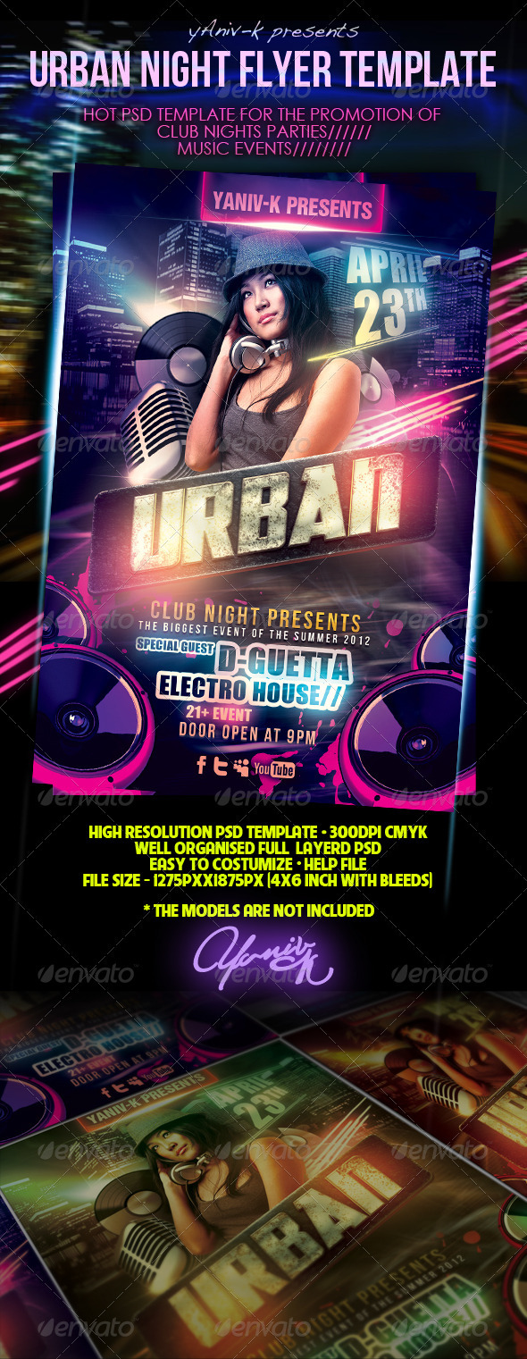 Urban Night Flyer Template - Clubs & Parties Events