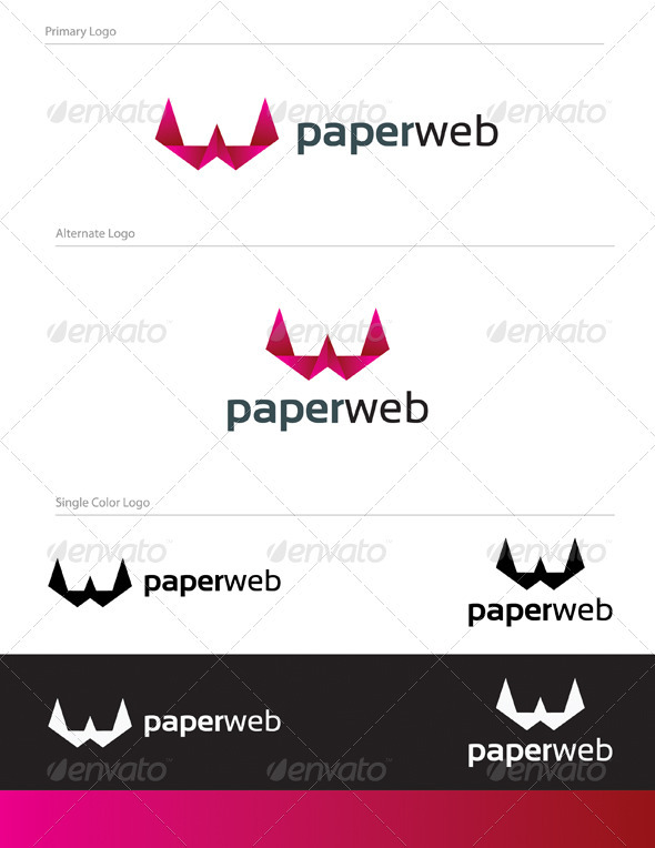 Paper Web Logo Design - LET-029 - Letters Logo Templates
