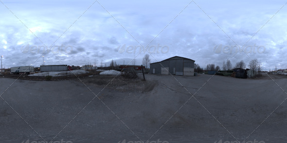 Industrial Area HDRI - Dusk Desolation - 3DOcean Item for Sale