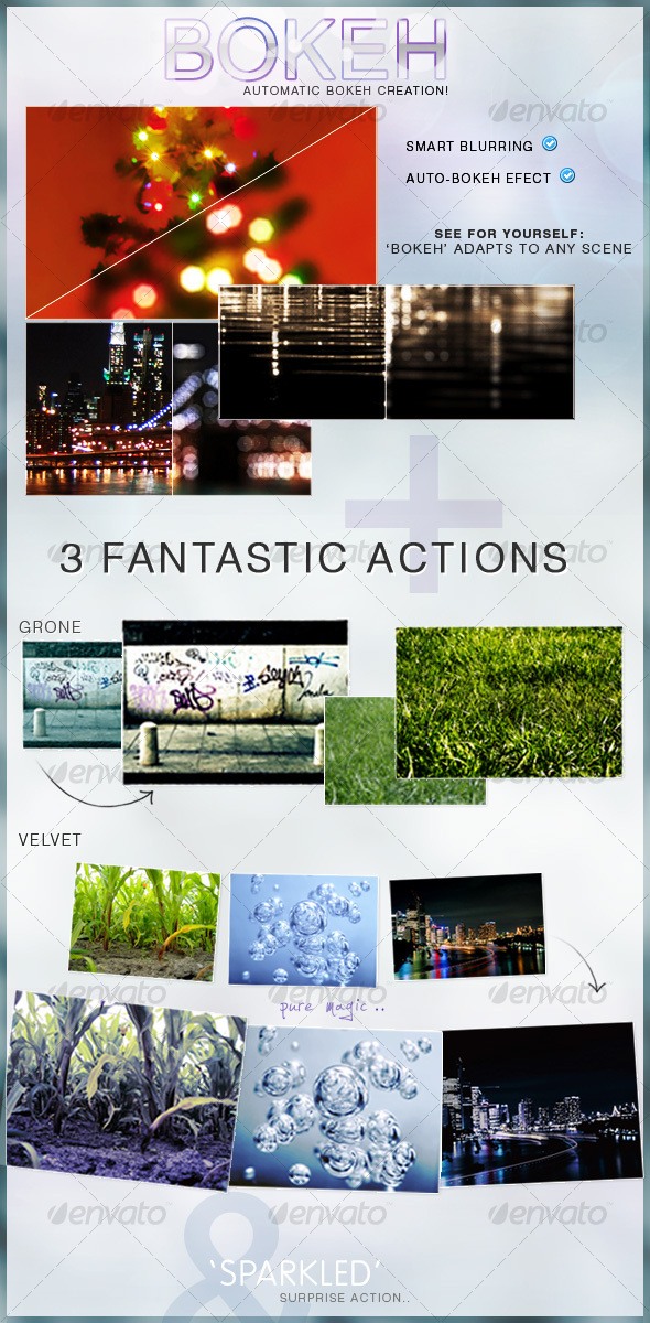 Bokeh Action + 3 Extras - Photo Effects Actions