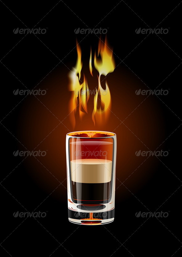 Flaming Shot Cocktail