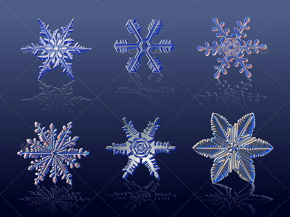 Snowflakes set