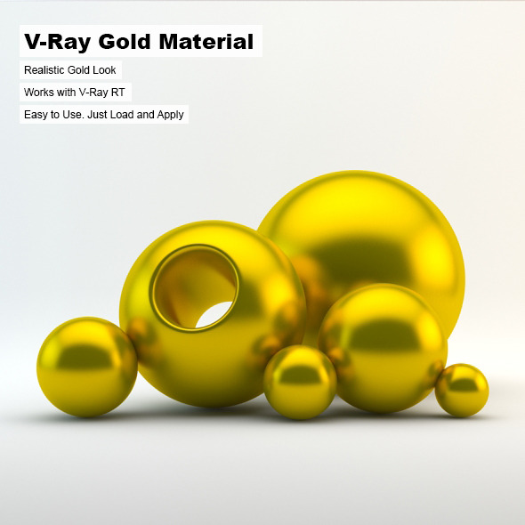 V-Ray Gold Material 1 - 3DOcean Item for Sale