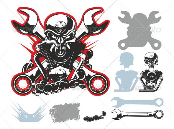 Bikers Symbols Set