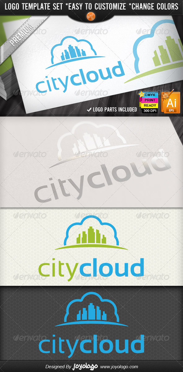 Modern Town Retro Sky Cloud City Logo Designs Modern Town Retro Sky Cloud City Logo Designs