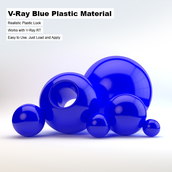 V-Ray Blue Plastic Material - 3DOcean Item for Sale