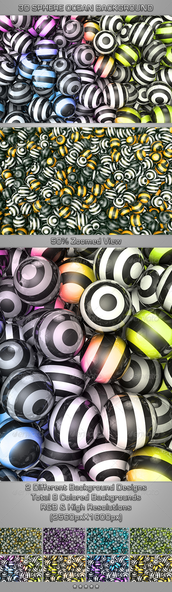 3D Sphere Ocean Background 3D Sphere Ocean Background